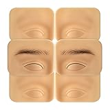 ATOMUS 3 Pairs Tattoo Practice Skin for Eyebrows Eyeliner 3D Permanent Makeup Silicone Fake Skin Microblading Supplies for Beginners and Experienced Artists