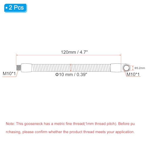 Col de cygne M10 flexible en métal pour support micro rigide - 3