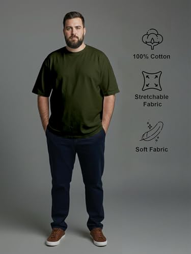 Image of XENOVAURBAN Mens Plus Size Cotton T-Shirt Combo | Combo Pack of 2 Unisex Fit Plus Size Printed Tshirts