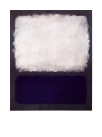 Peinture à l'huile Blue and Grey c1962 Rothko pour Habiller un Grand Mur Blanc Salon 30x36