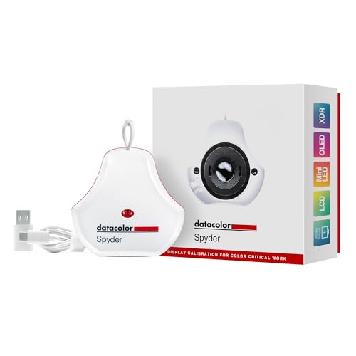 Datacolor Spyder - Monitor-Kalibriergerät für Designer, Fotografen & Content Creator, zeigt realistische Farben, funktioniert mit OLED-/LED-Bildschirmen, einfache Farbkalibrierung zur Bildbearbeitung