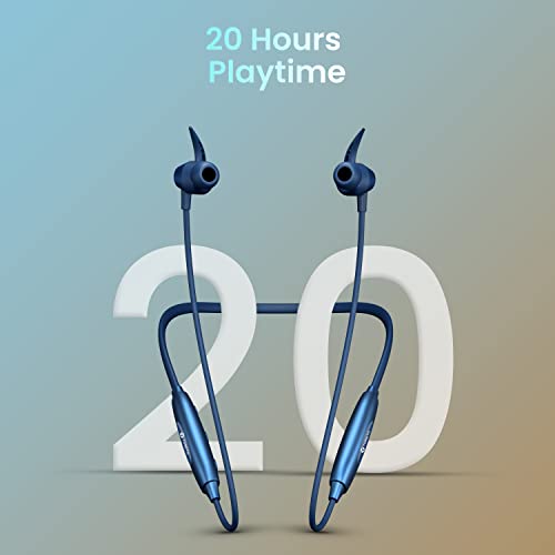 Image of Toreto Alpha Lite (TOR 230) in Ear Bluetooth Neckband with Dedicated Gaming Ultra-Low Latency Mode | Type C Fast Charge | 30 Hours Playtime | Clear Sound | Water & Dust Resistant (Blue)