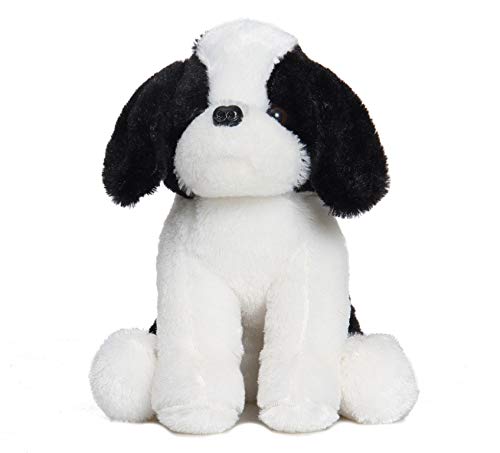 Image of Cute Dog Soft Toy 30cm Adorable Huggable Plushie Teddy for Kids & Baby, Ultra Soft Cuddly Stuffed Animal, Birthday Gift for Girls and Boys, Adorable Puppy Plush Toy (Black and White) Cuddly Companion