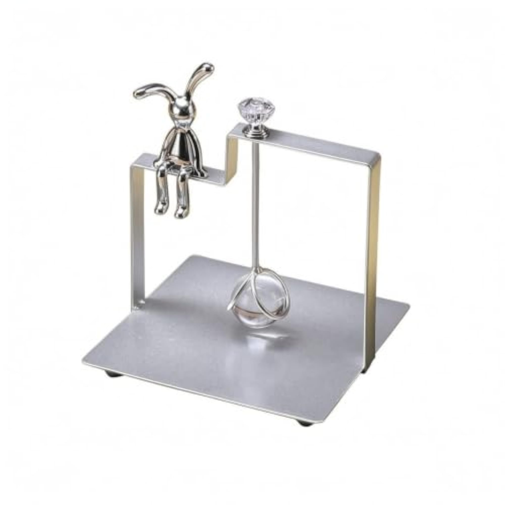 Space Saving Tabletop Tissue Holder with Rabbit Ornament