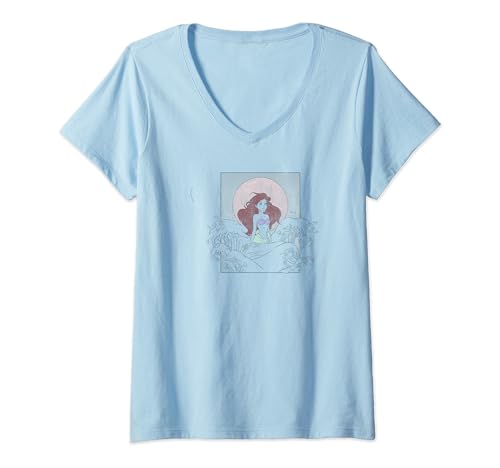 T-shirt Ariel col V Disney pour vos sorties d'été en terrasse