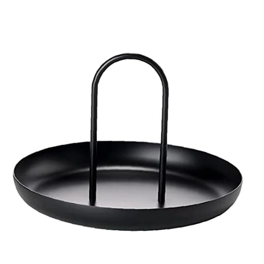 Froiny Nordisk plast skrivbord förvaringsbricka runda smycken S vardagsrum köksbord måltid mellanmål tallrik handtag heminredning
