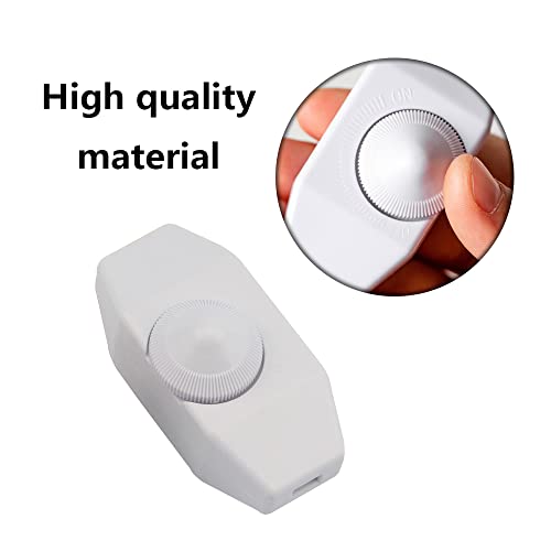 Ehooyau Inline Dimmer Switch 220-240V Knob Dimmer Switch Lights Switch For Lamps Lights (White) #TOP3