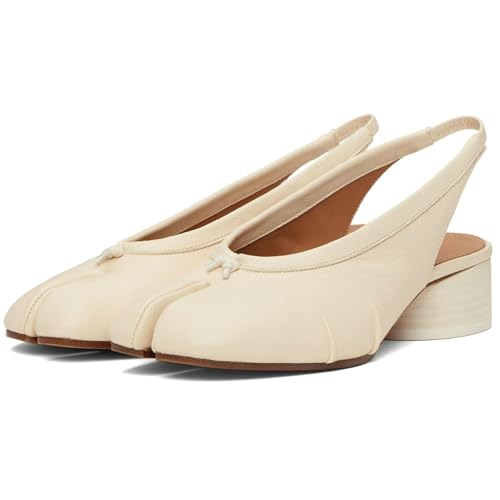 ClassicSter Split Toe Shoes for Women Low Chunky Slingback Heels Japanese Tabi Shoes Comfortable Dress Pumps