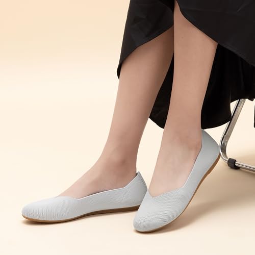Image of Women's Ballet Flat Dressy Casual Knit Shoes Round Toe Women Mesh Flats