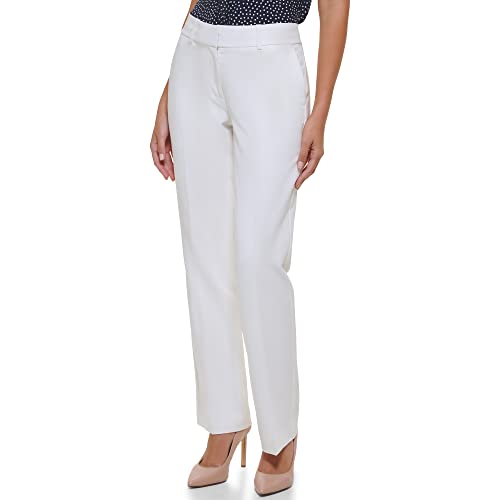 Tommy Hilfiger Womens Women’s, Sutton Dress Pants-Business Casual Outfits for Suit Pants, Ivory, 16 US3