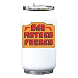 Diámetro: 7 cm Bad Mother Fcker - Botella térmica para bebidas (vacío), color blanco