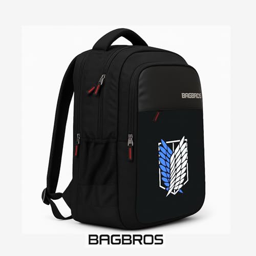 Image of Bagbros Anime Printed Backpack Laptop Bagpack | 30L Wings of Freedom Anime AOT Print Backpacks Multi-Storage Backpack, Laptop Bags, School Bags, College Bags
