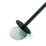 Diamètre de la base : 25 cm Poteau à corde magnétique 95 cm Noir mat – Base magnétique Ø 25 cm en acier  Potelet de balisage semi-permanent pour file d’attente & musées – Intérieur/extérieur couvert, gamme MAGNETIC