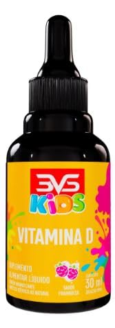 3VS Nutrition Vitamina D3 200UI Kids Com Fórmula Concentrada Em Gotas - Sabor Framboesa - 30ml