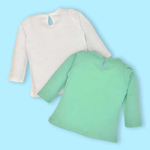 Image of LuvLap Baby Girls 100% Cotton Full Sleeve Girls Top Pack of 4