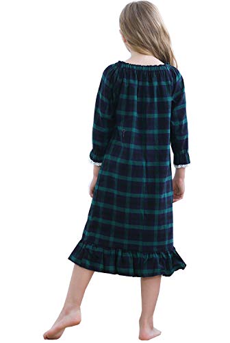 Image of Girls Princess Nightgown,Winter Long Sleeve Flannel Nightdress Pajamas Dress Kids 3-12 Years