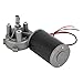 Electric DC Reduction Motor 220RPM 80W Gear Motor with Worm Gears and Double Ball Bearings for Industrial Office Automatic Equipments Engineering Works, Forward&Reverse (Right)