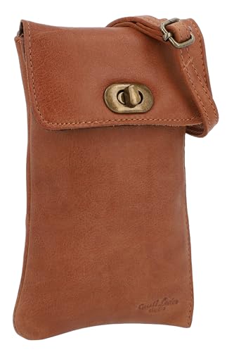 Gusti Umhängetasche Leder - Elio Handytasche Ledertasche Schultertasche Damen Braun Leder