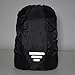 Outdoor Reflective Waterproof Backpack Rain Cover with Elastic Straps for Night Cycling and Hiking, Compatible with 8-17L, 25-29L, 30-40L, 45-55L, 60-70L Backpacks, Black(XL（60-70L）)
