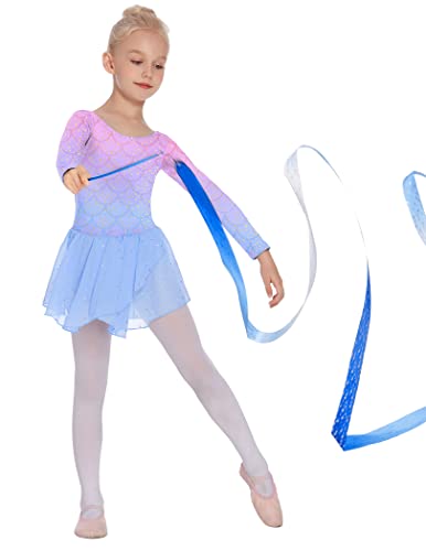 Image of Arshiner Kids Girls Classic Long Sleeve Leotard Dance Ballet Dress