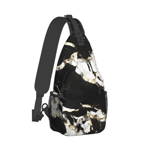 Bolso cruzado deportivo unisex MyPiky negro y blanco miniatura 2
