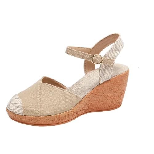 Ladies Sandals Platform Women Shoe Summer Wedges Espadrille High Heels Casual Ankle For Female