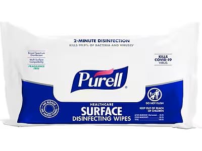 PURELL Healthcare Disinfecting Wipes 72 Wipes/Pack Surface Disinfection