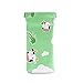 HUSSRITY Eyeglasses Case Cute Cow Sunglasses Pouch Soft PU Leather Squeeze Top Eyeglass Holder Portable Glasses Case For Women Men