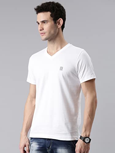 Image of F A S O Mens Organic Cotton V-Neck T-Shirt