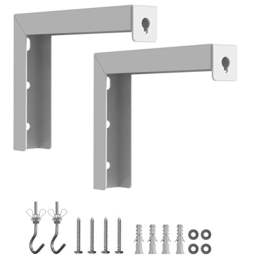 Soporte de pantalla para proyector ajustable de metal blanco resistente de pared 2