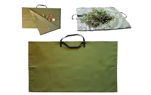 LYDKIN Garden and Landscape Bag Portable Leaf and Weed Tarp with Handles Reusable Leaf Bag 48 X 56 Weed and Landscape Tarp
