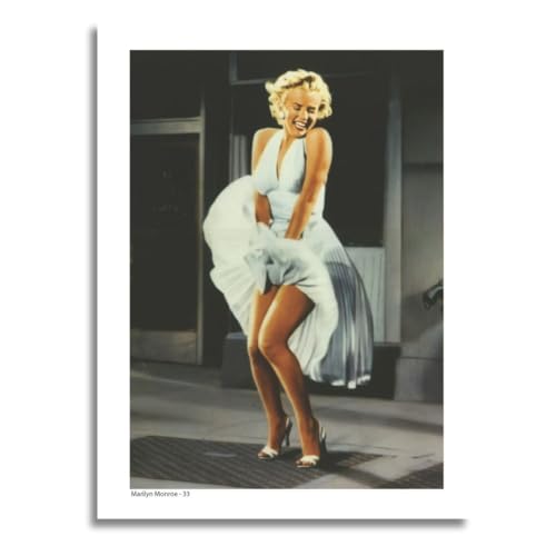 AIMA Marilyn Monroe Póster mural (22 x 30 cm), branco e preto
