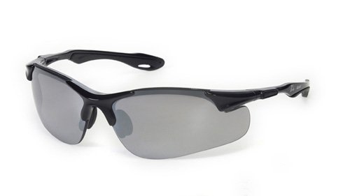 Liberty Glove & Safety AMZ1766BM ProVizGard Brea Protective Eyewear, Blue Mirror Lens, Black Frame (Case of 6 Pairs)