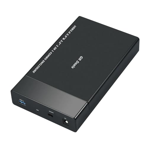 Image of USB 3.0 2 in 1 HDD External Hard Disk USB case | 2 in 1 External Hard Drive Casing for 2.5″ & 3.5″ Sata HDD Dual 2.5 inch and 3.5 inch HDD Enclosure (USB3.0 CASING). (Black)