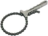 Llave de cadena fuerte y duradera: hecha de acero al carbono fuerte, con mango ergonómico, los dientes de corte cóncavo proporcionan un buen agarre