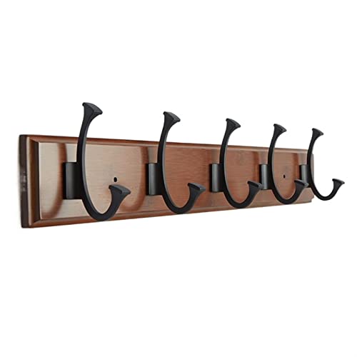 ATREDESES Ganchos Para Abrigos Perchero de pared, gancho de madera montado en la pared, perchero, perchero de entrada, sala de estar, dormitorio, armario, entrada Perchero De Pared(A)