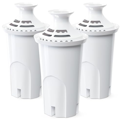NUTTUTO 3-Pack Water Filter Replacement Compatible with Brita Pitchers & Dispensers - BPA-Free, Fits...