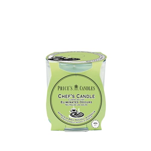 Price's - Chef's Jar Candle - Odour Eliminating Candle - Made with Basil, Patchouli & Geranium Extracts - Clean, Fresh, Quality Fragrance - Long Lasting Scent - Image 3