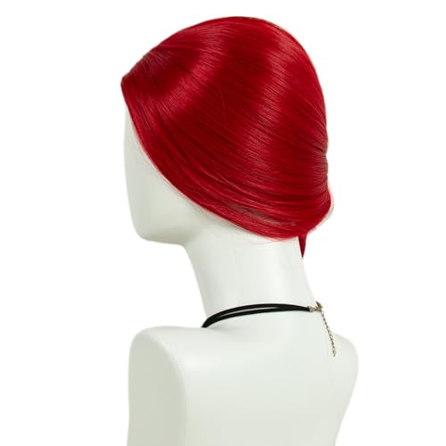 Image of H&Bwig Long Red Braided Wig with Yellow Bow for Women Cowgirl Costume Wig Middle Part No Bangs Heat Resistant Synthetic Wig for Halloween Cosplay Party