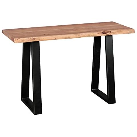 WOHNLING Landha - Consola de Madera de Acacia diseño Tronco de árbol 120 x 45 cm Cover