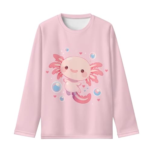 Image of Girls Long Sleeve T Shirt Cute Cartoon Crewneck Shirt for Kids 3-16Y Fall Winter Clothes