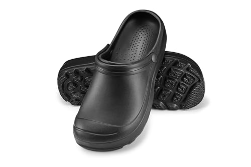 ESTRO Sabot de Jardin Homme - Sabot Jardin Homme Mules Sabots de Jardinage Chaussure de Jardinage F08 (42 EU, Noir)