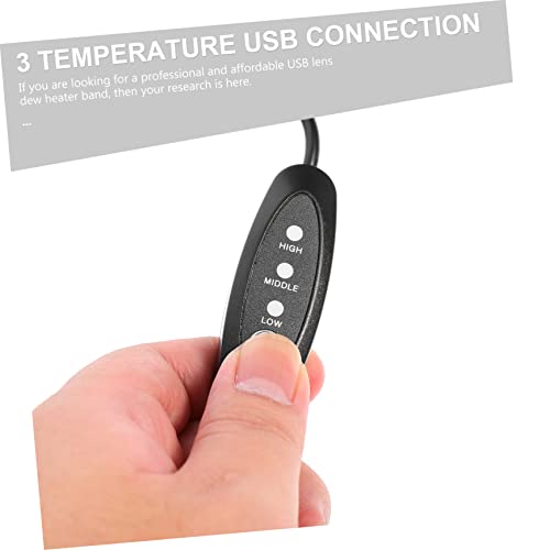 Hoement Camera Defogging Belt Usb Heater Lens Warmer Strip Lens Dew Heater Camera Lens Heater Heater For Camera Dew Heater Heater For Ice Fog Neoprene Black Warm Belt Feeding Bottle #TOP5