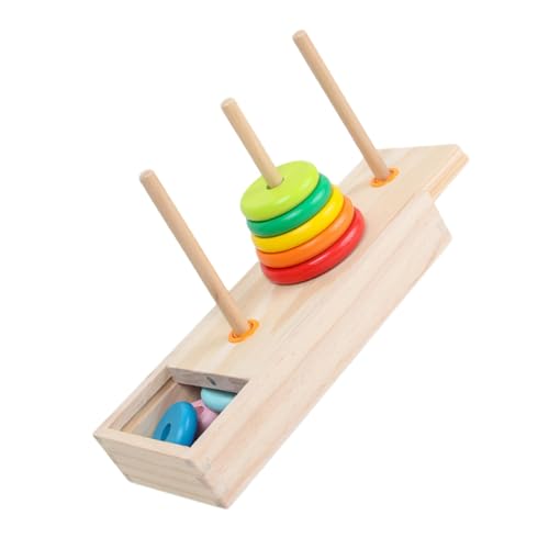 Lurrose 木製早期知育形状ソーター積み木タワー 幼児向け論理 形合わせ遊び 脳発達支援ブロック