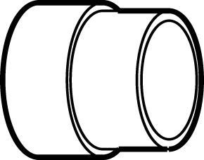 Image of OSMA 2S403E Olive 50mm PVC-U Boss Adaptor Solvent Weld