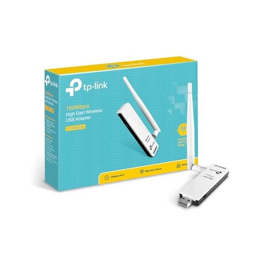 TP-Link TL-WN722N High Gain WLAN USB Adapter (WPS, kompatibel mit Raspberry Pi, Windows 10/8.x/7/XP, Mac OS 10.9~10.13) weiß/schwarz