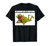 Disney The Muppets Kermit Arriving Late to Everything Meme T-Shirt Small