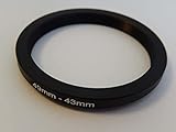 Step-Down-Ring zum Anbringen von Zubehör mit einem 43 mm Filtergewinde am Objektiv mit 49 mm Gewinde | Schnell & einfach zu befestigen