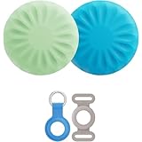 エアタグ【2個セット】 紛失防止タグ - Apple Air-Tagケース対応 防水トラッカー キー/財布/ペット用 (ブルー＆グリーン) Air-Tag同サイズ リアルタイム位置追跡