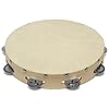 TIGER TAM91-10 10" Wooden Tambourine - Single Row - Natural #2